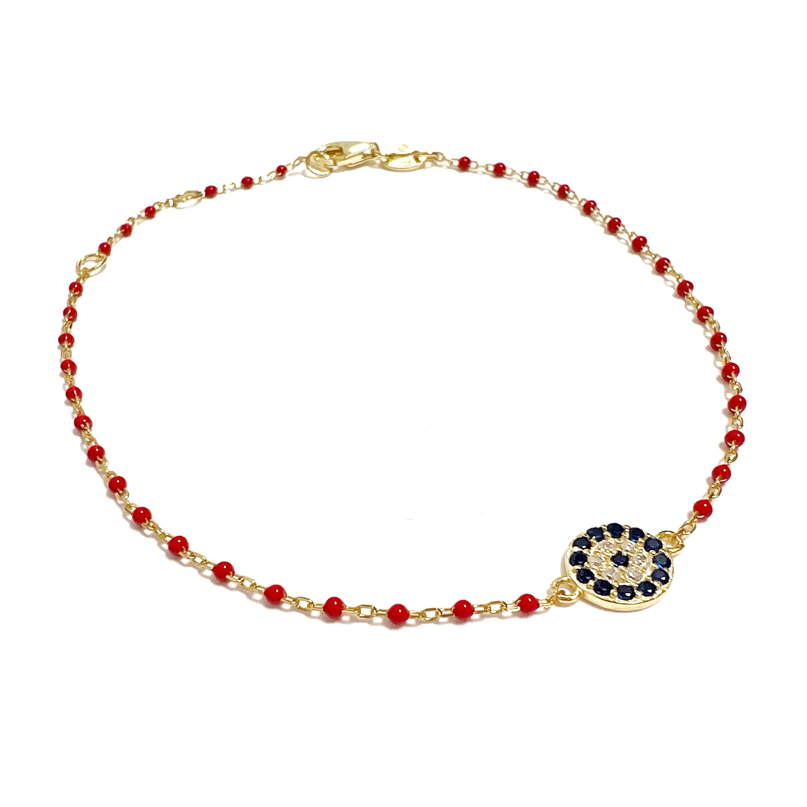 Color Mini Beads Round Eye Bracelet