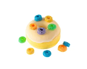 Colorful Fruit Loops Donut Bath Bomb Foaming Bath Soak