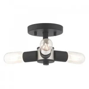 COPENHAGEN 3 LIGHT CEILING MOUNT, BLACK