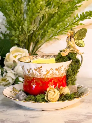 CRYSTAL FAIRY FOREST TEACUP (SCARLET)