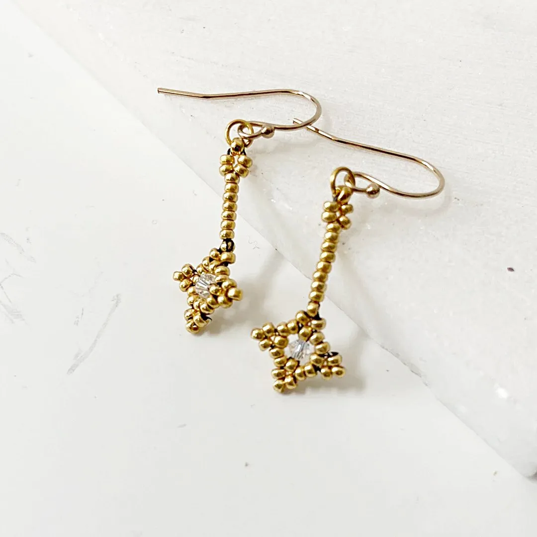 Crystal Woven Earrings-