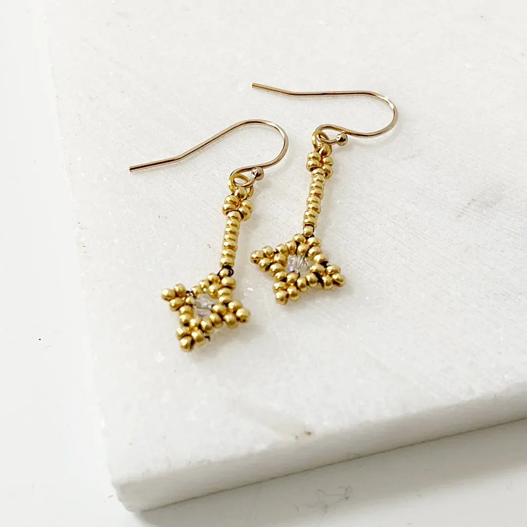 Crystal Woven Earrings-