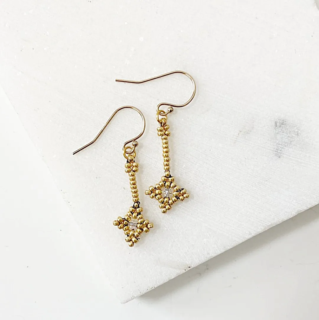 Crystal Woven Earrings-