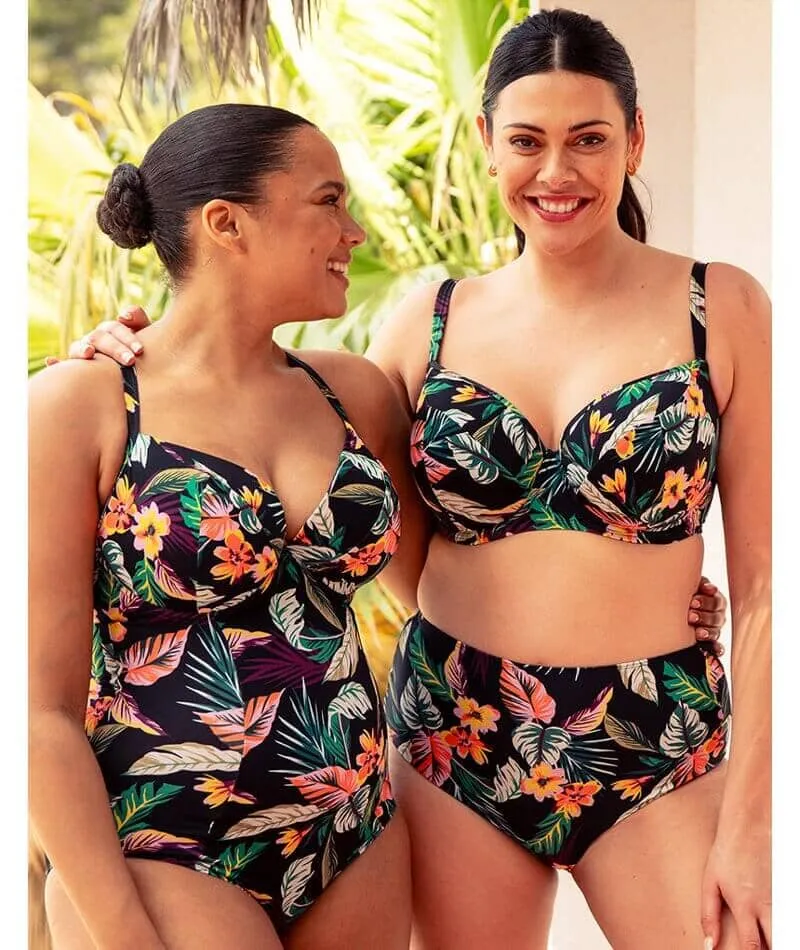 Curvy Kate Cuba Libre Padded Plunge Swimsuit - Print Mix