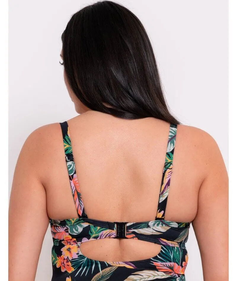 Curvy Kate Cuba Libre Padded Plunge Swimsuit - Print Mix