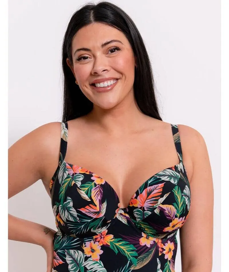 Curvy Kate Cuba Libre Padded Plunge Swimsuit - Print Mix