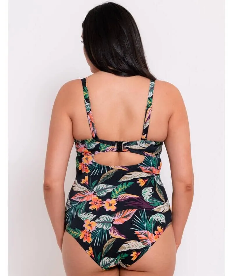 Curvy Kate Cuba Libre Padded Plunge Swimsuit - Print Mix