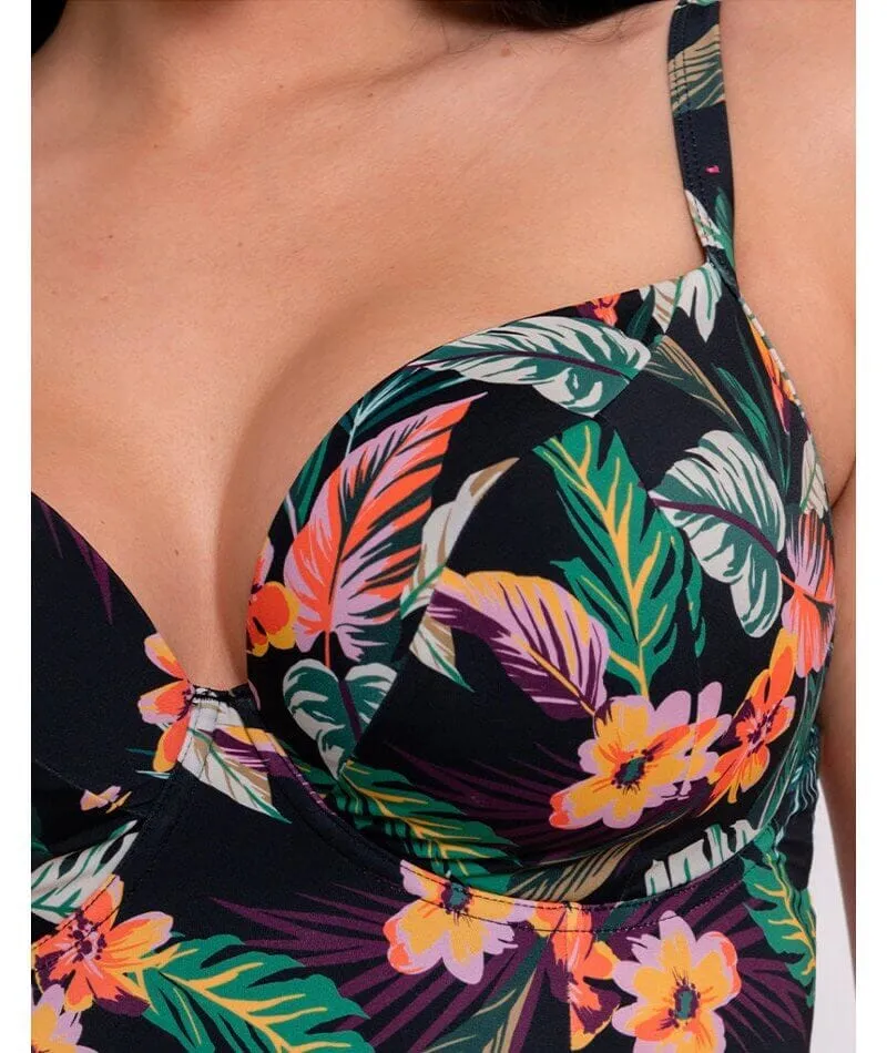Curvy Kate Cuba Libre Padded Plunge Swimsuit - Print Mix