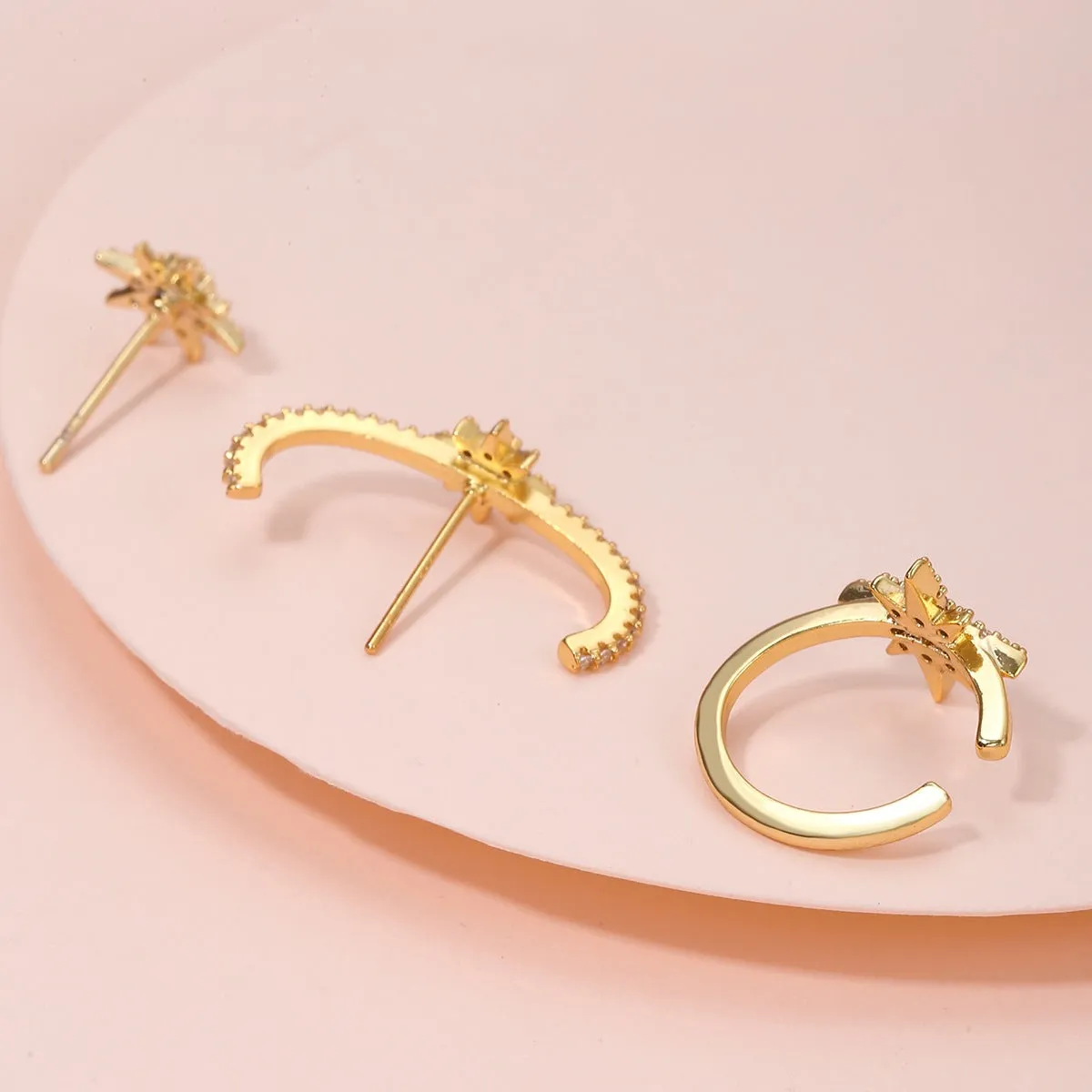 Dainty cuff earrings
