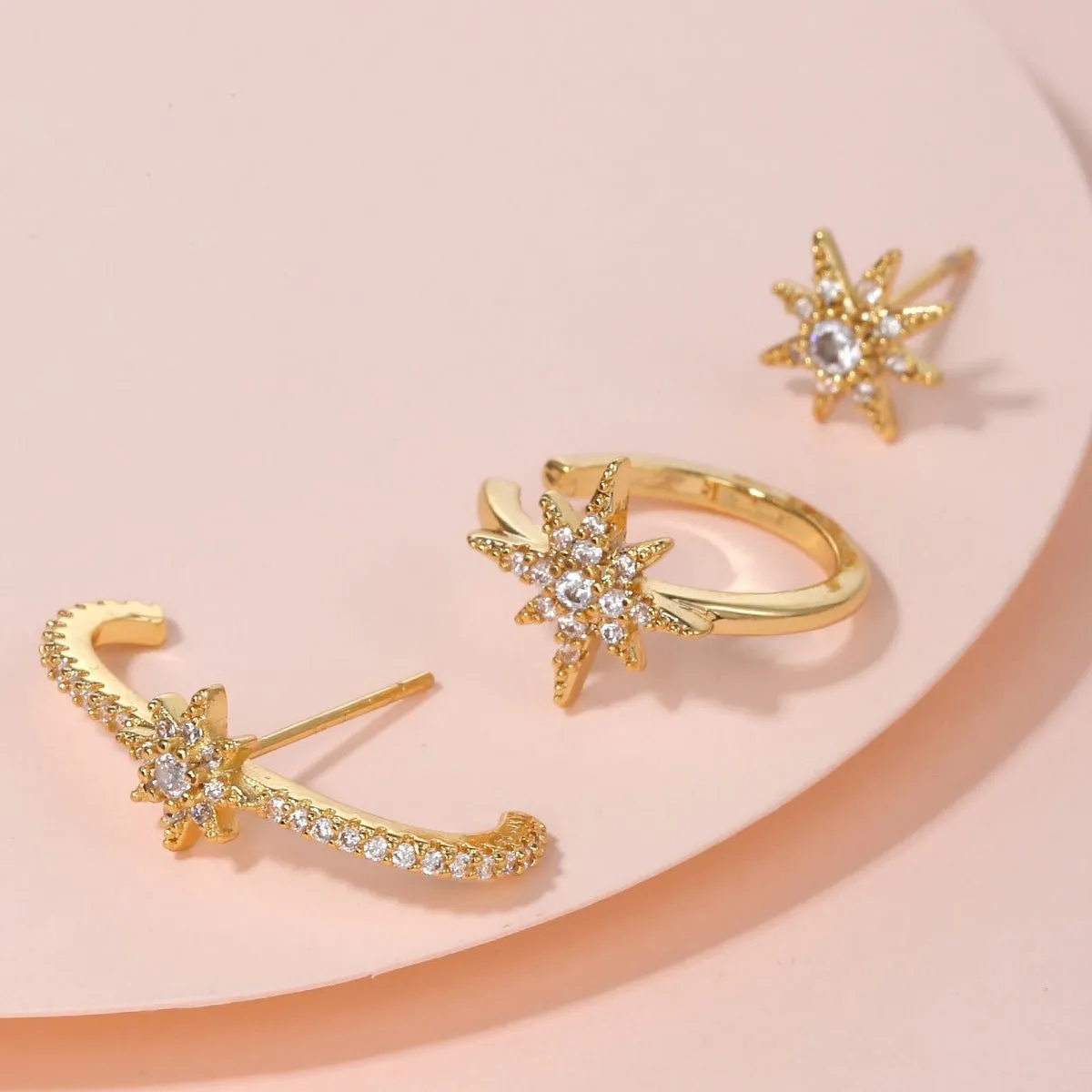 Dainty cuff earrings