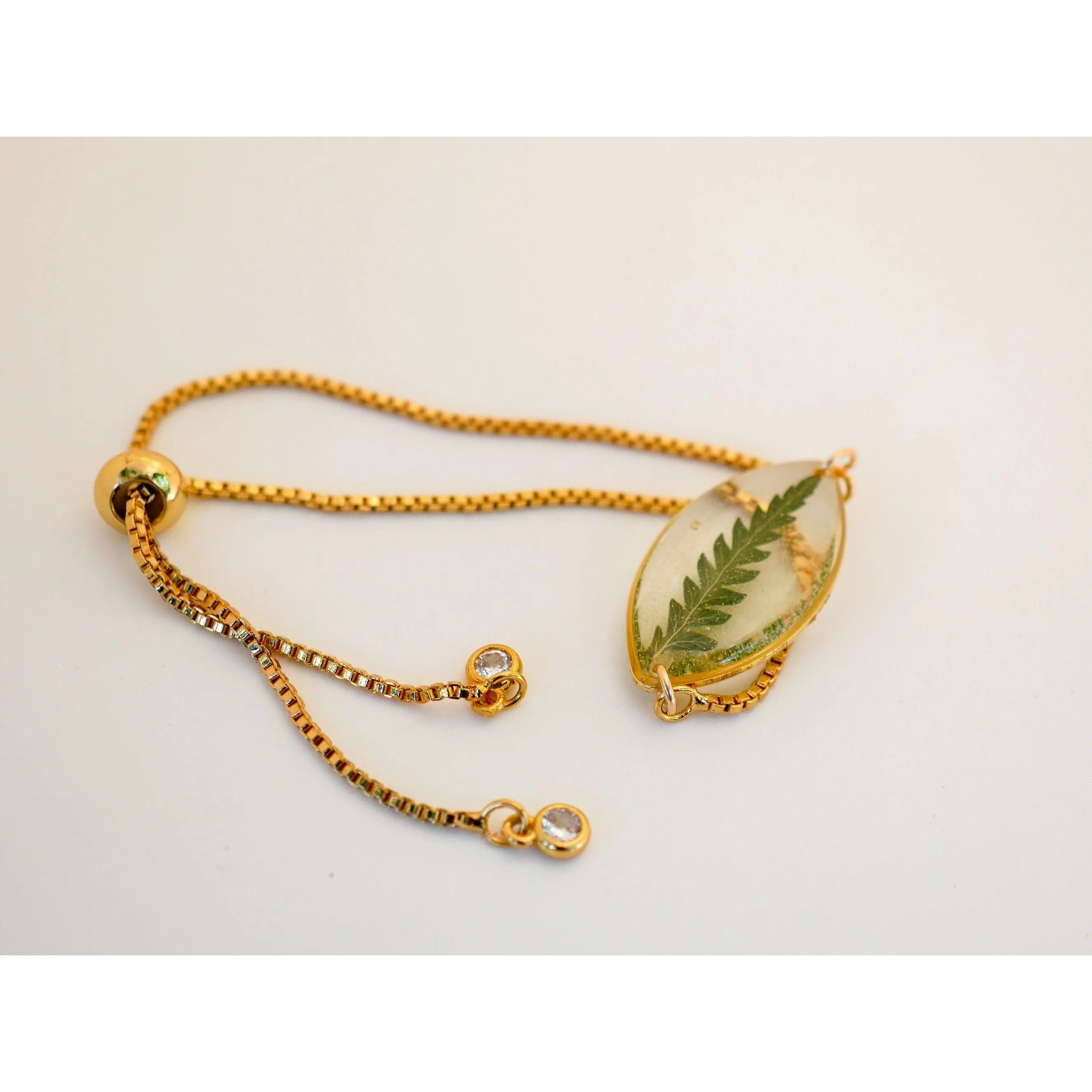 Dainty Fern Marquise Bracelet