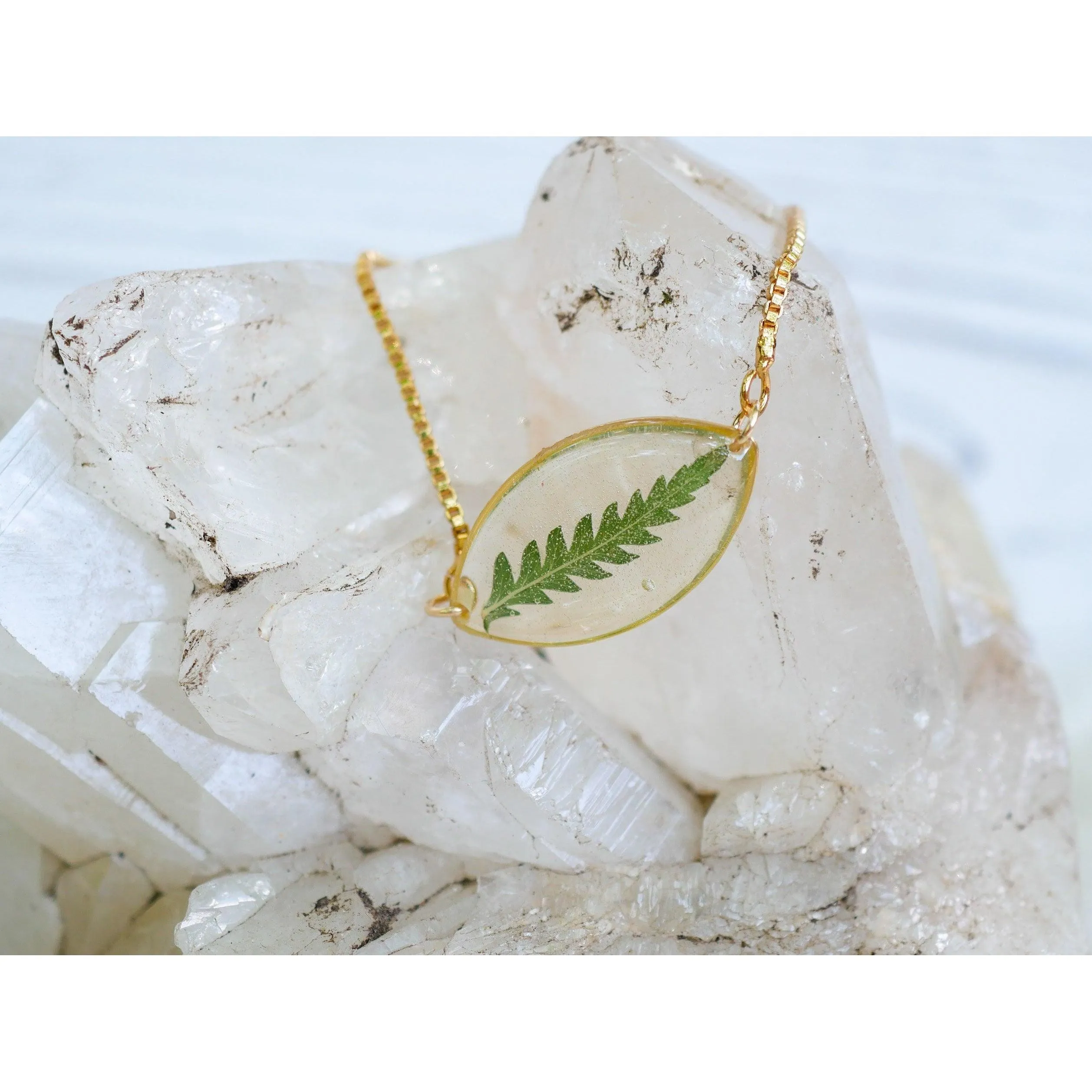 Dainty Fern Marquise Bracelet