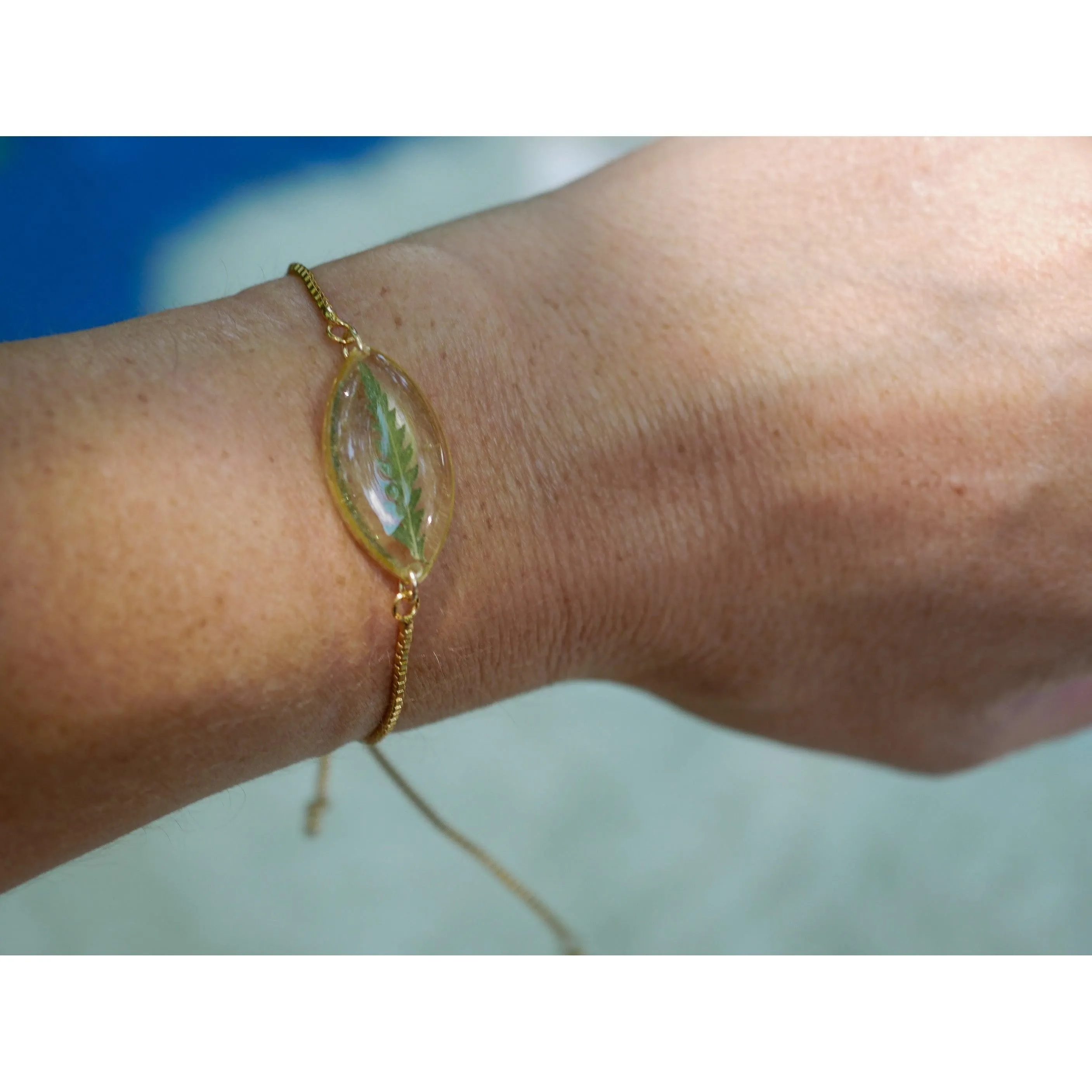 Dainty Fern Marquise Bracelet