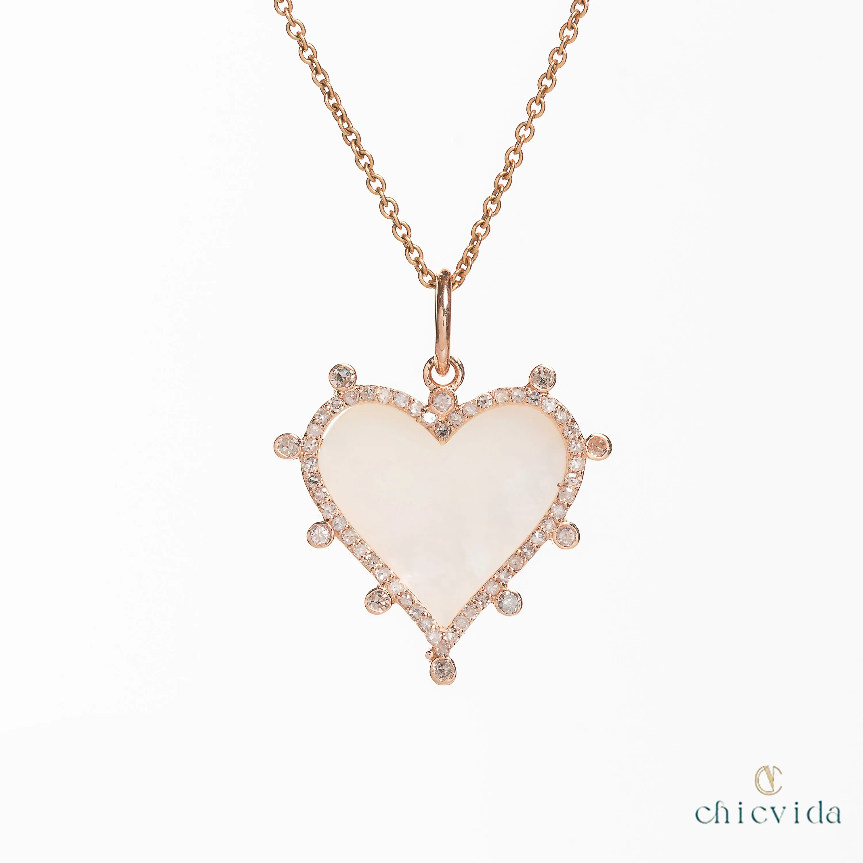 Dainty Heart Mother Of Pearl Pendant
