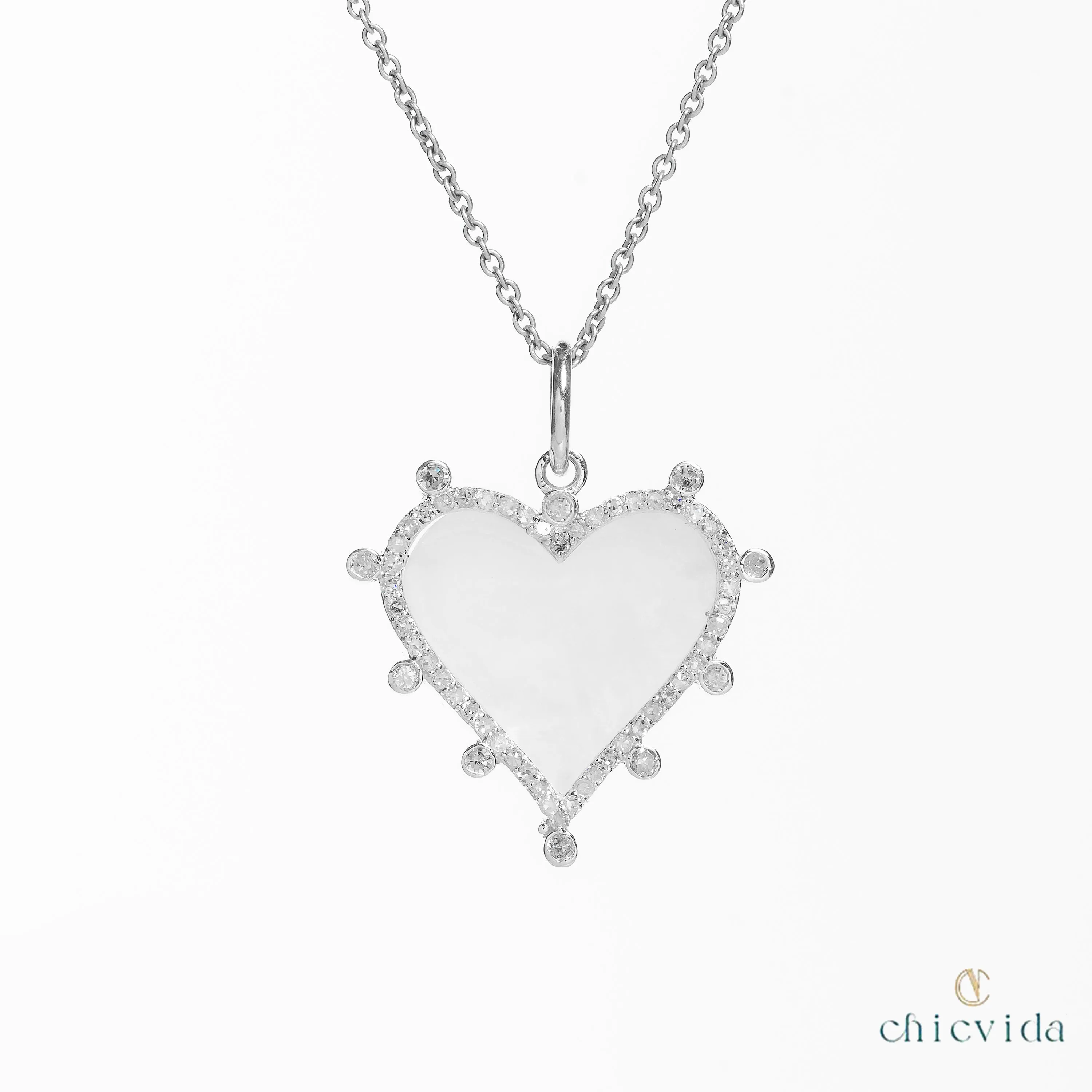 Dainty Heart Mother Of Pearl Pendant