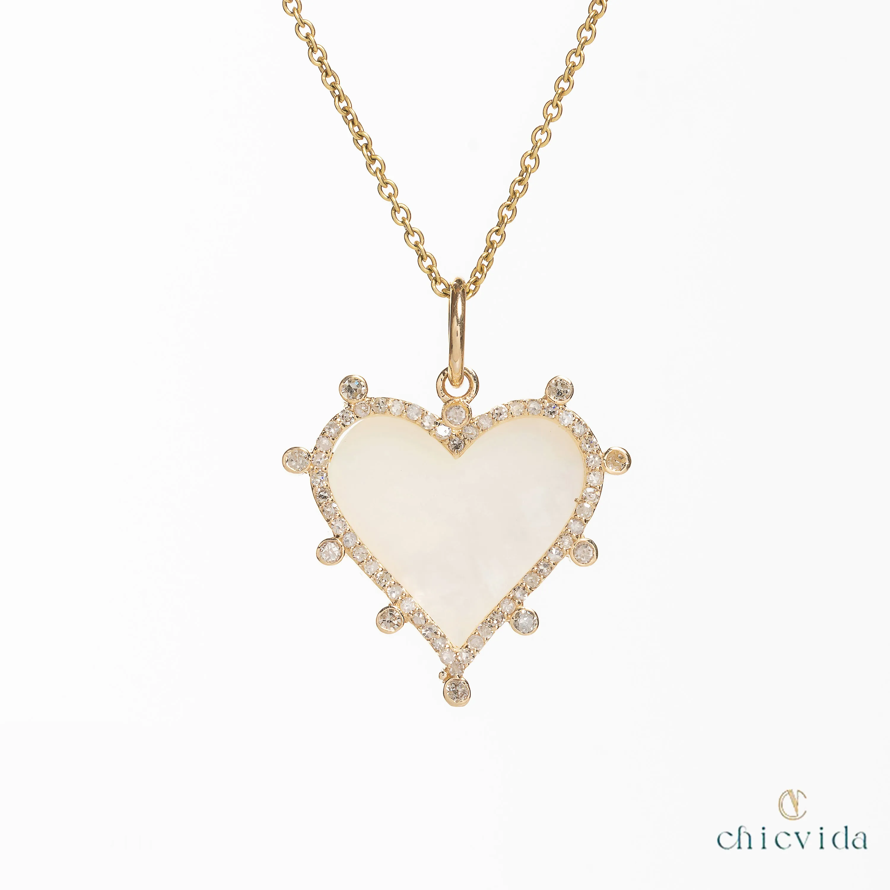 Dainty Heart Mother Of Pearl Pendant