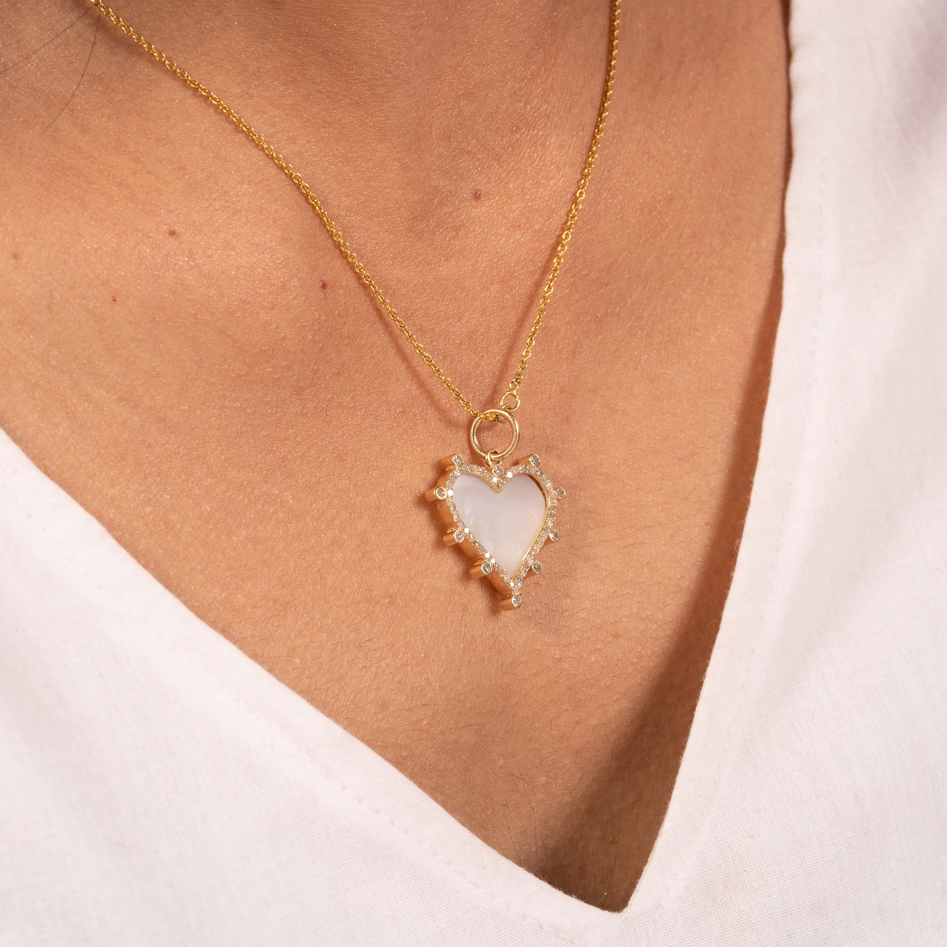 Dainty Heart Mother Of Pearl Pendant