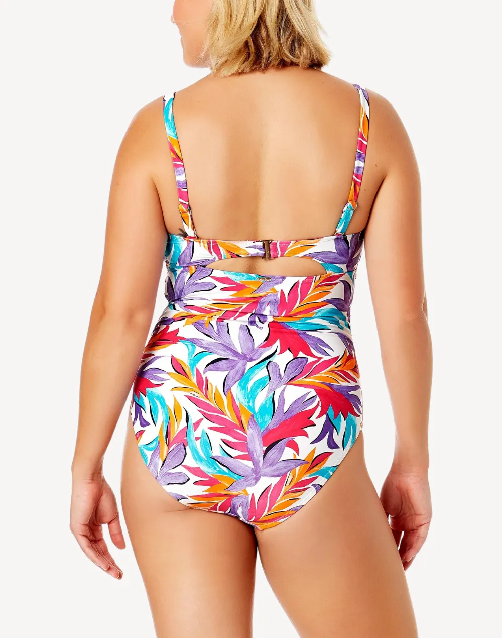 Dance Floor Palm Drape Front One Piece