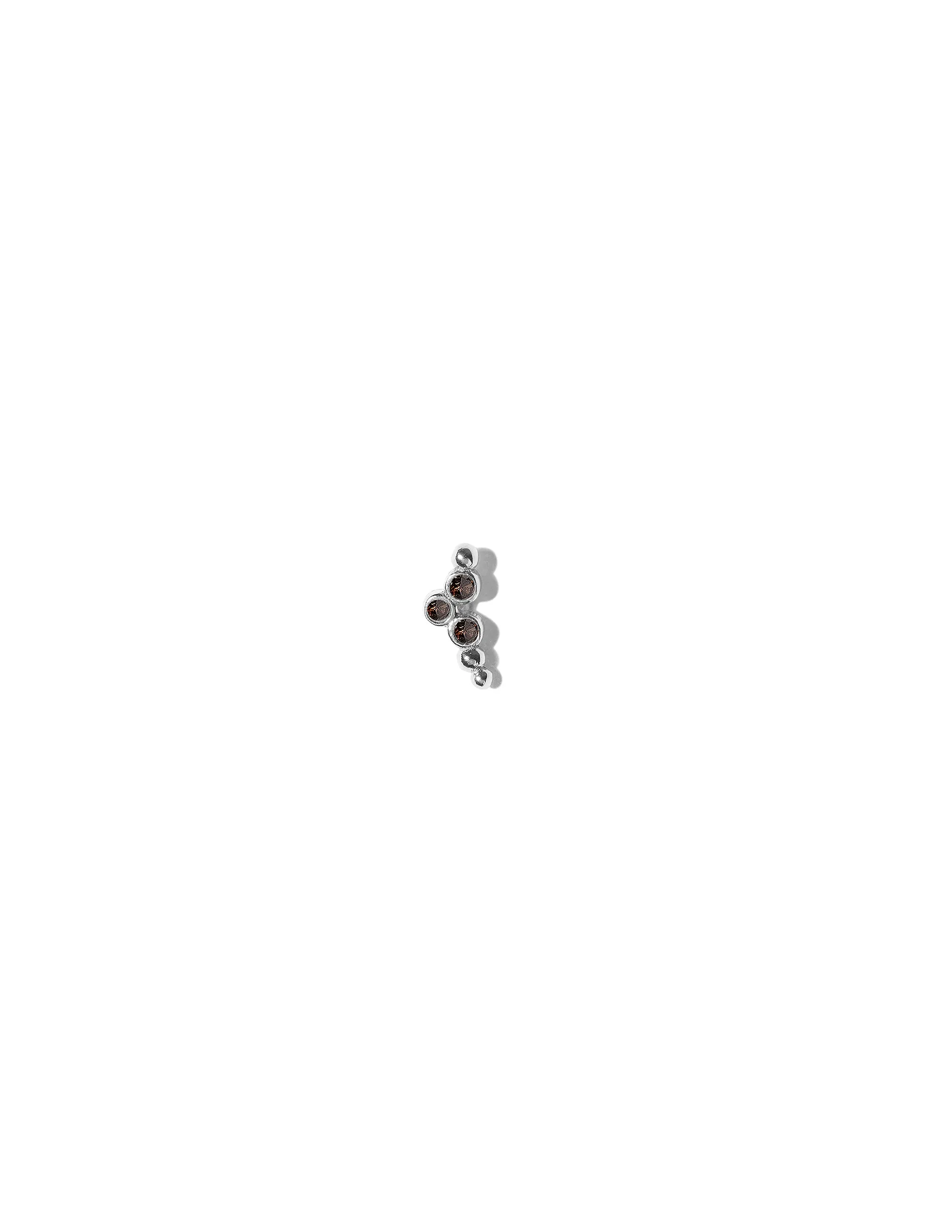 Dew Smokey Earring <br> Silver
