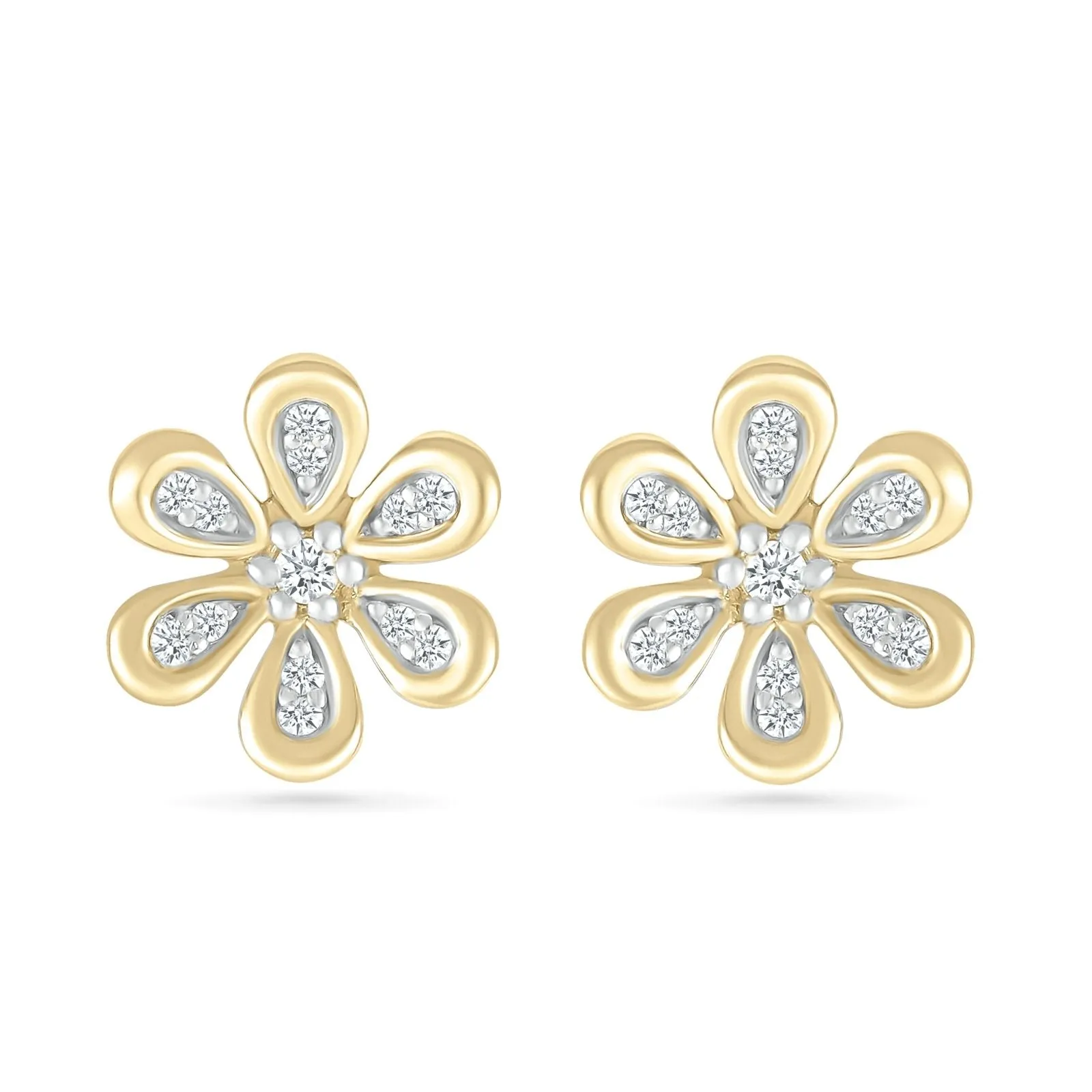 Diamond Forget-Me-Not Stud Earrings