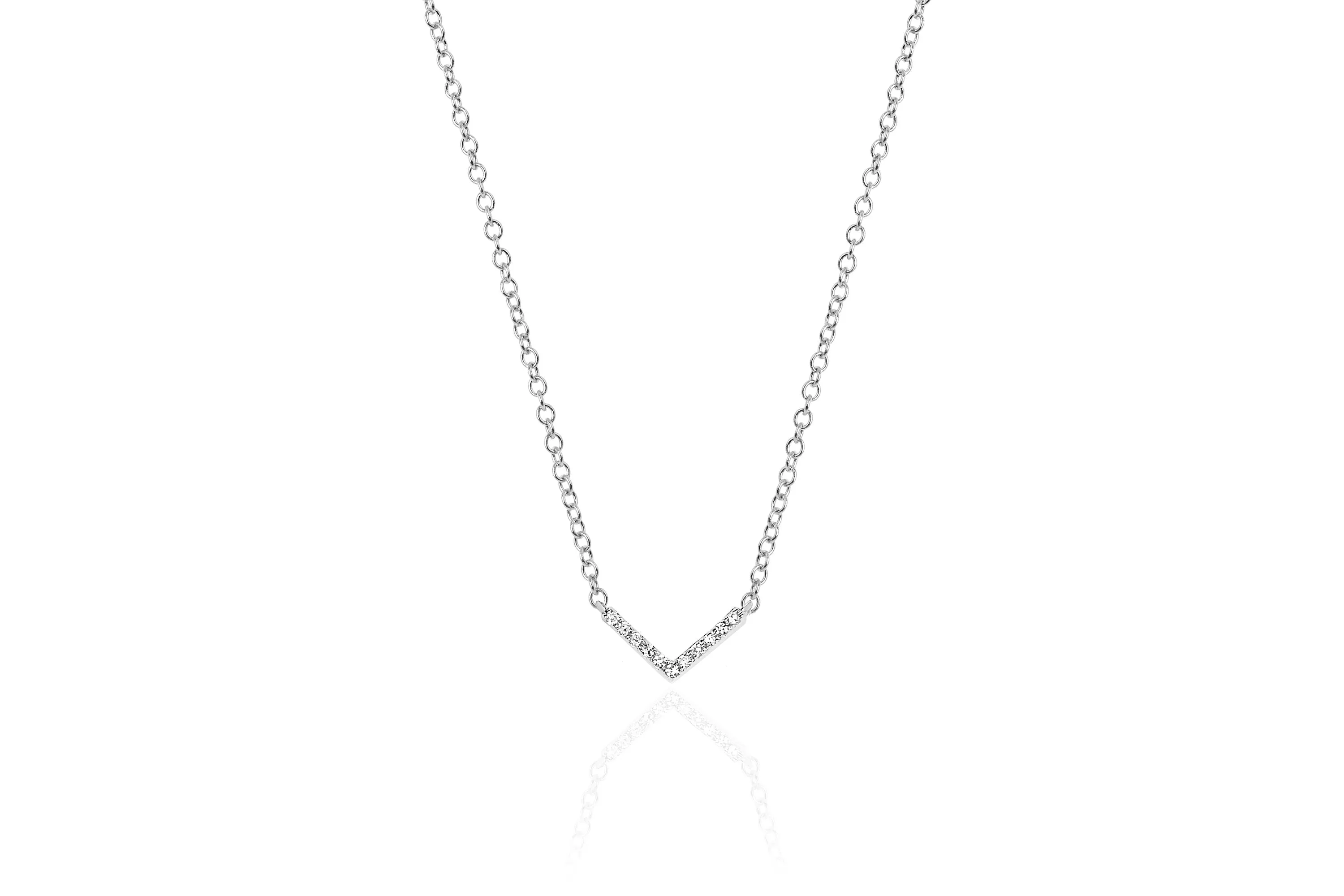 Diamond Mini Chevron Necklace