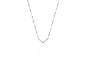 Diamond Mini Chevron Necklace