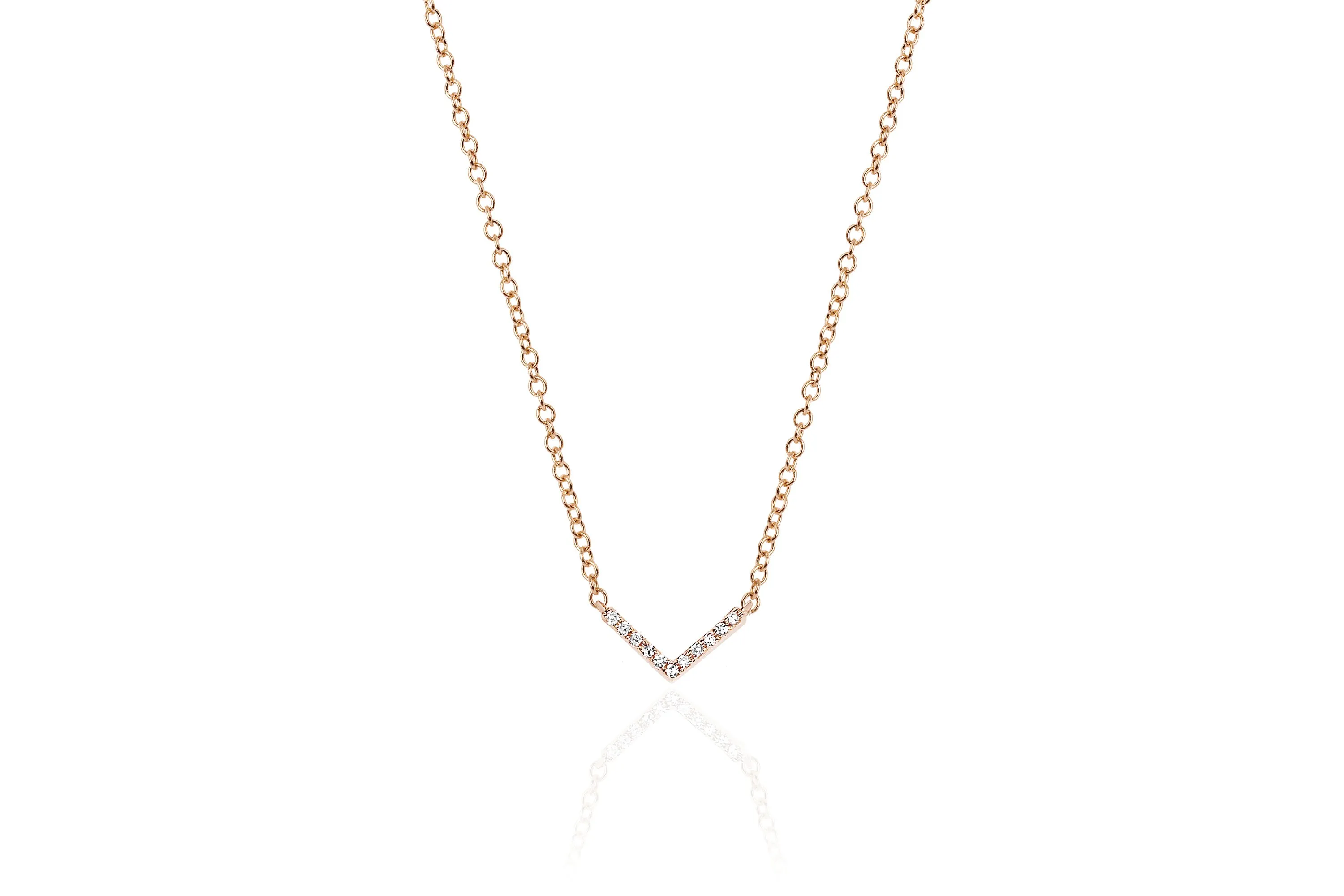 Diamond Mini Chevron Necklace