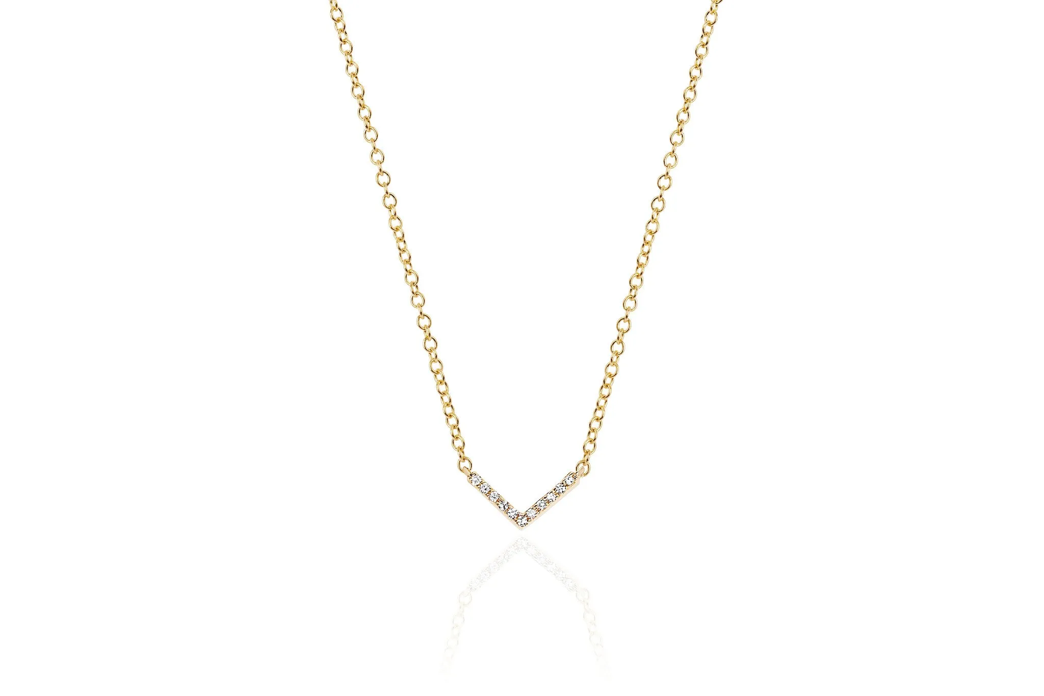 Diamond Mini Chevron Necklace