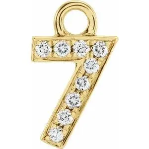 Diamond Number Charm