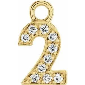 Diamond Number Charm