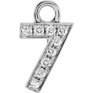 Diamond Number Charm