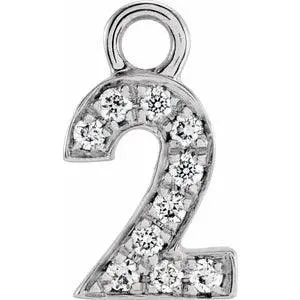 Diamond Number Charm