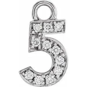 Diamond Number Charm