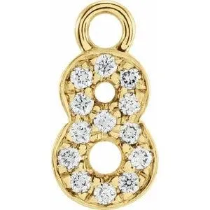 Diamond Number Charm