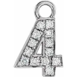Diamond Number Charm