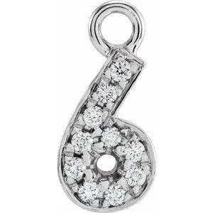 Diamond Number Charm