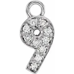 Diamond Number Charm