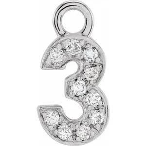 Diamond Number Charm