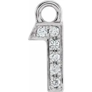 Diamond Number Charm