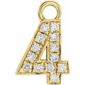 Diamond Number Charm