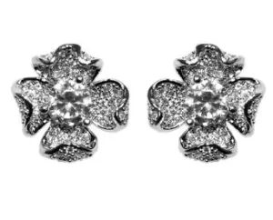 Dogwood Pave' Crystal Stud Earring