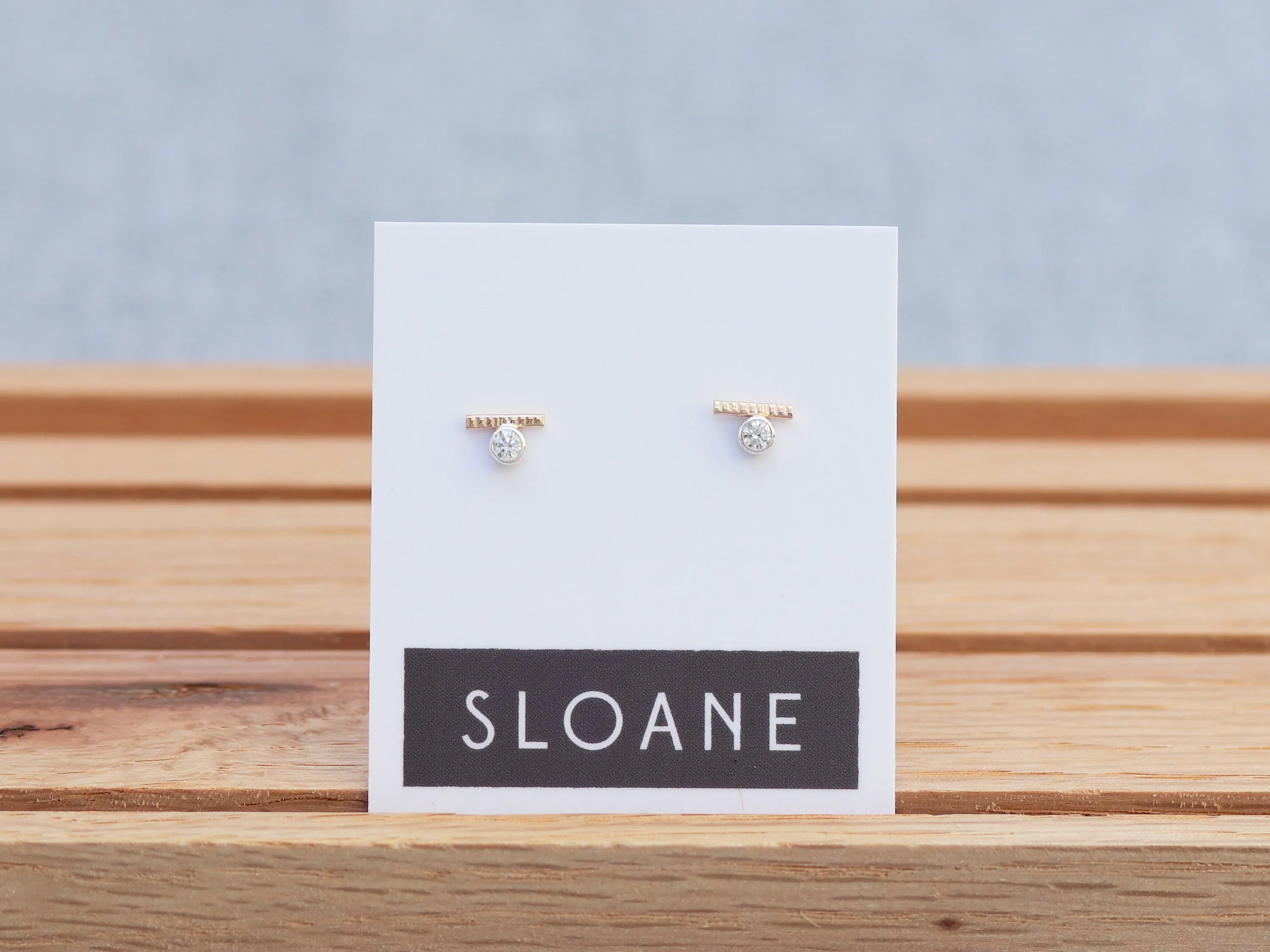 Dot Line Stud Earrings