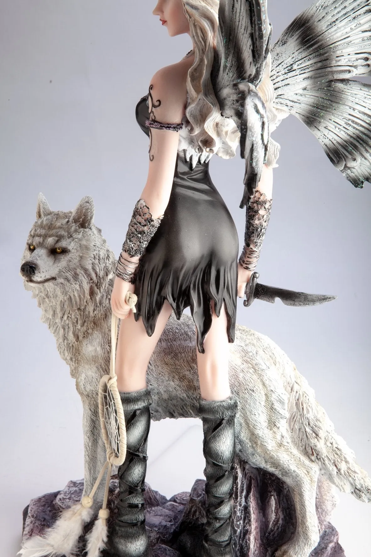 Dreamcatcher Fairy with White Wolf