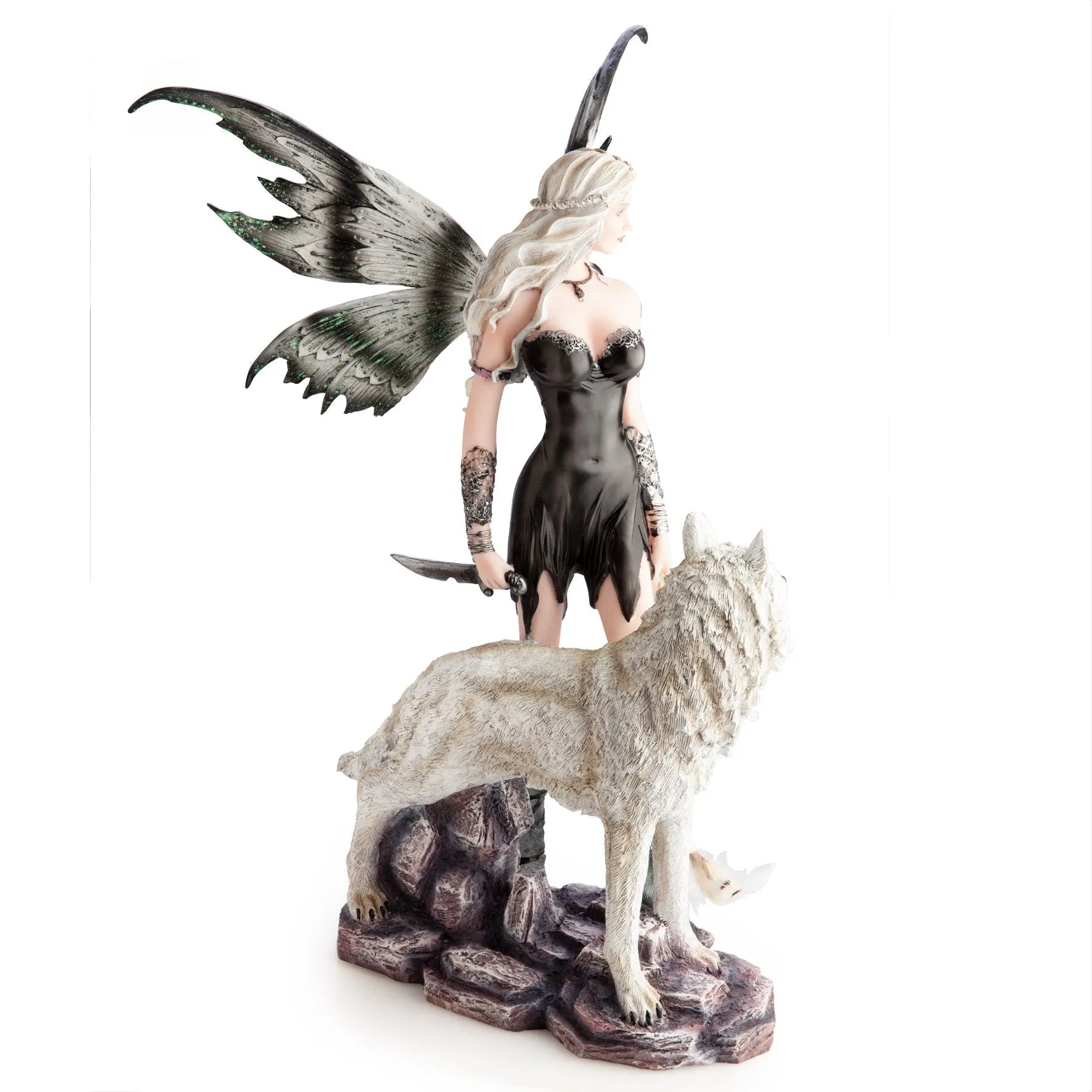 Dreamcatcher Fairy with White Wolf