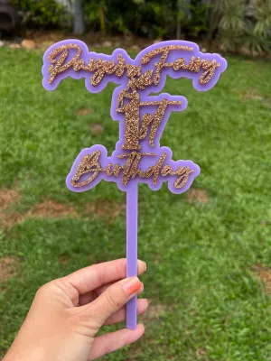 Fairy 1st Birthday - Cake Topper