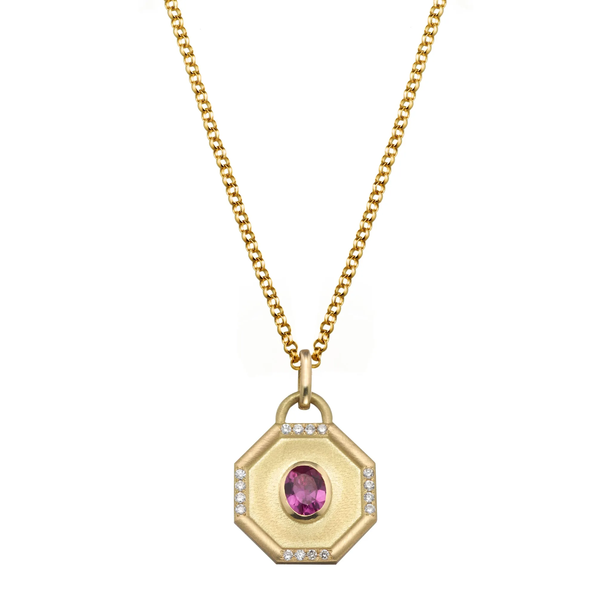 Fairy Dust Pink Sapphire Teardrop Pendant