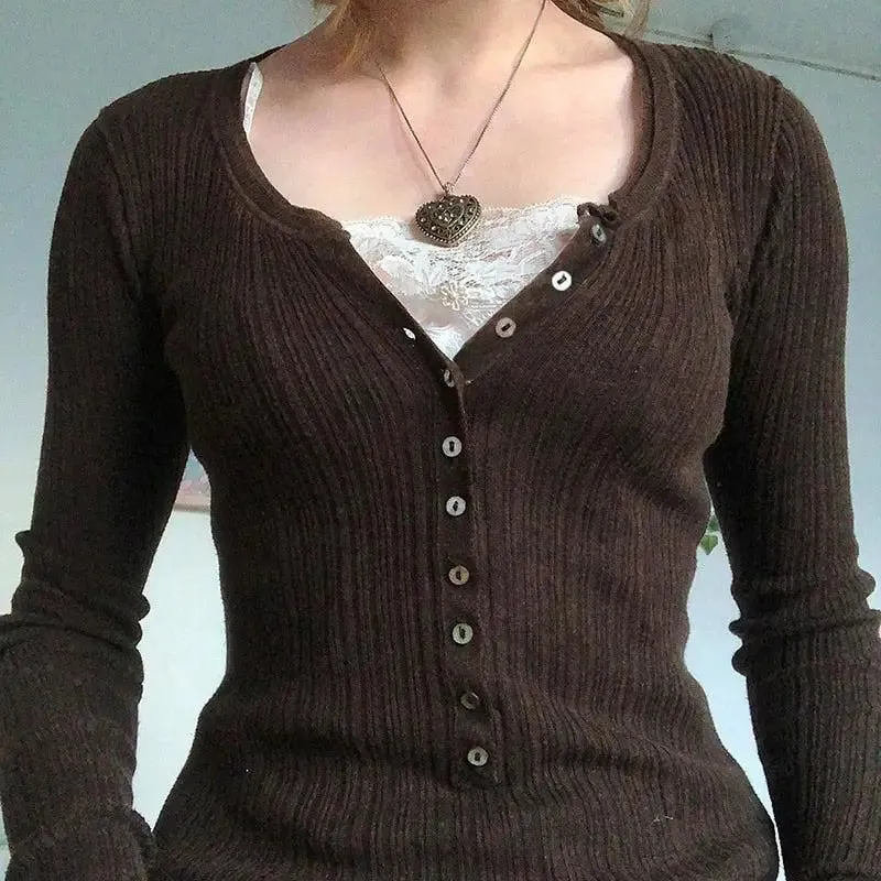 Fairy Grunge Button Front Top for Unique Style Enthusiasts