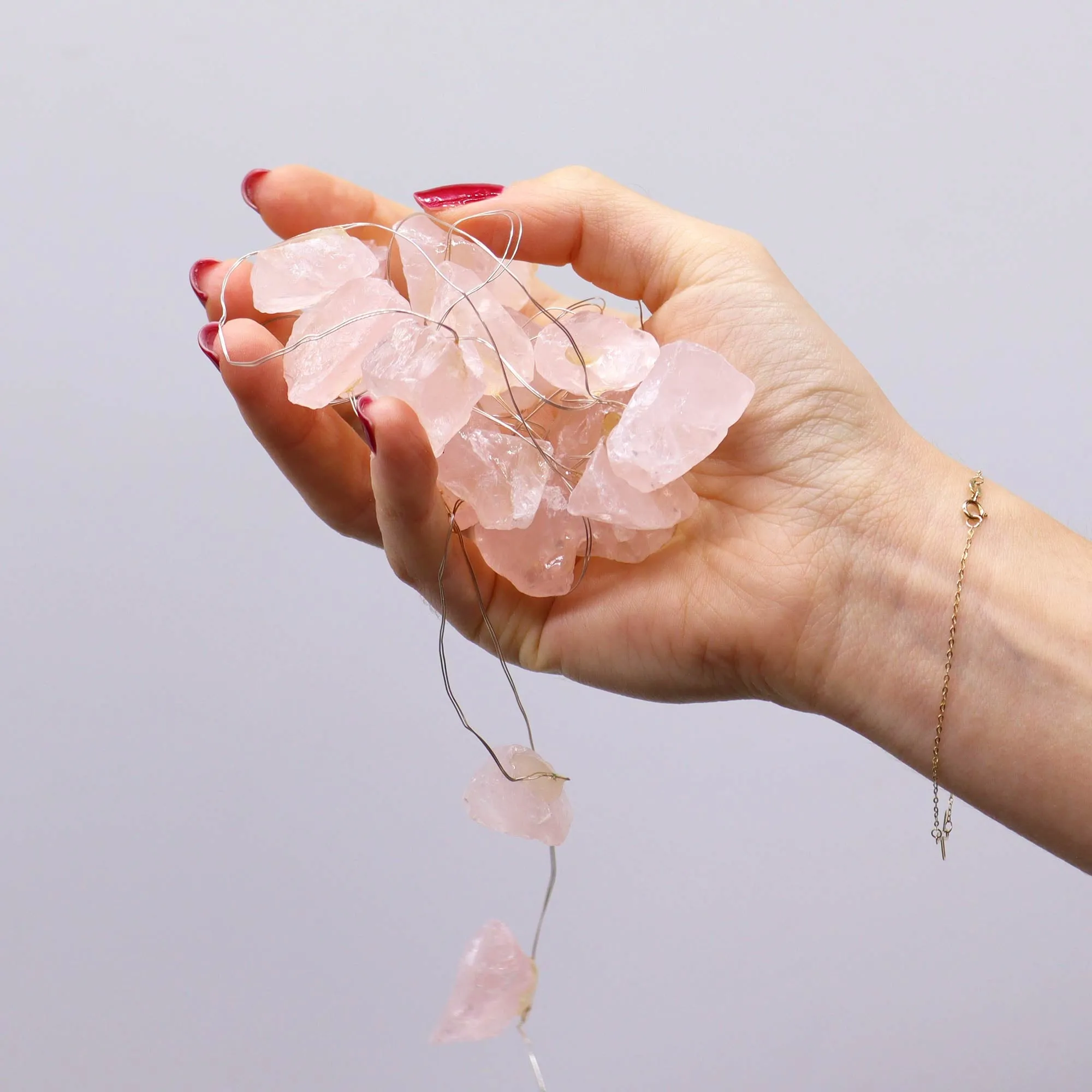 Fairy Lights - Rose Quartz - Gemstones