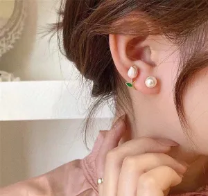 Fairycore Tulip Flower 2 Way Earrings