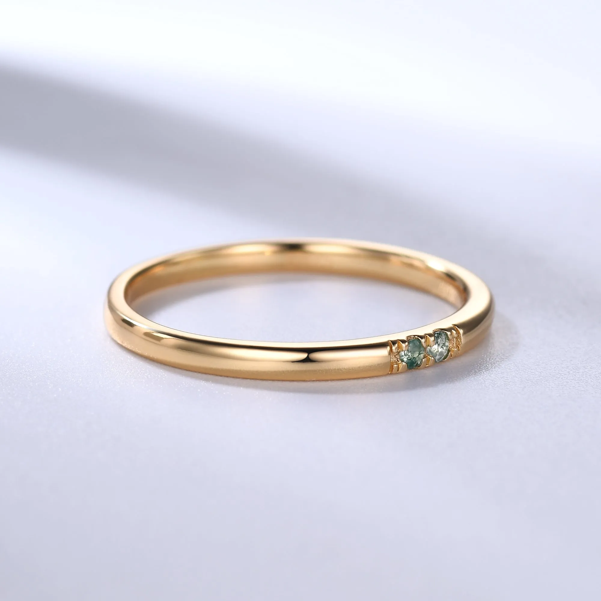 Family Birthstone Ring Personalized 2-5 Birthstones Ring Gifts for Mother Grandma